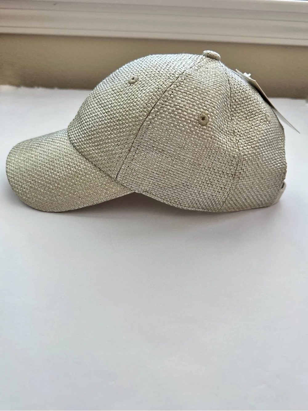 A New Day Gold Shimmer Woven Baseball Cap Hat Size OS